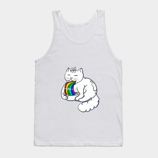Rainbow puking cat Tank Top